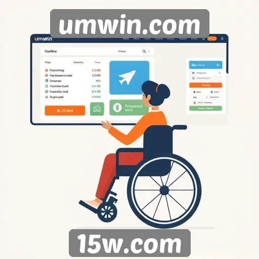Acessibilidade e interface do umwin.com para usuários